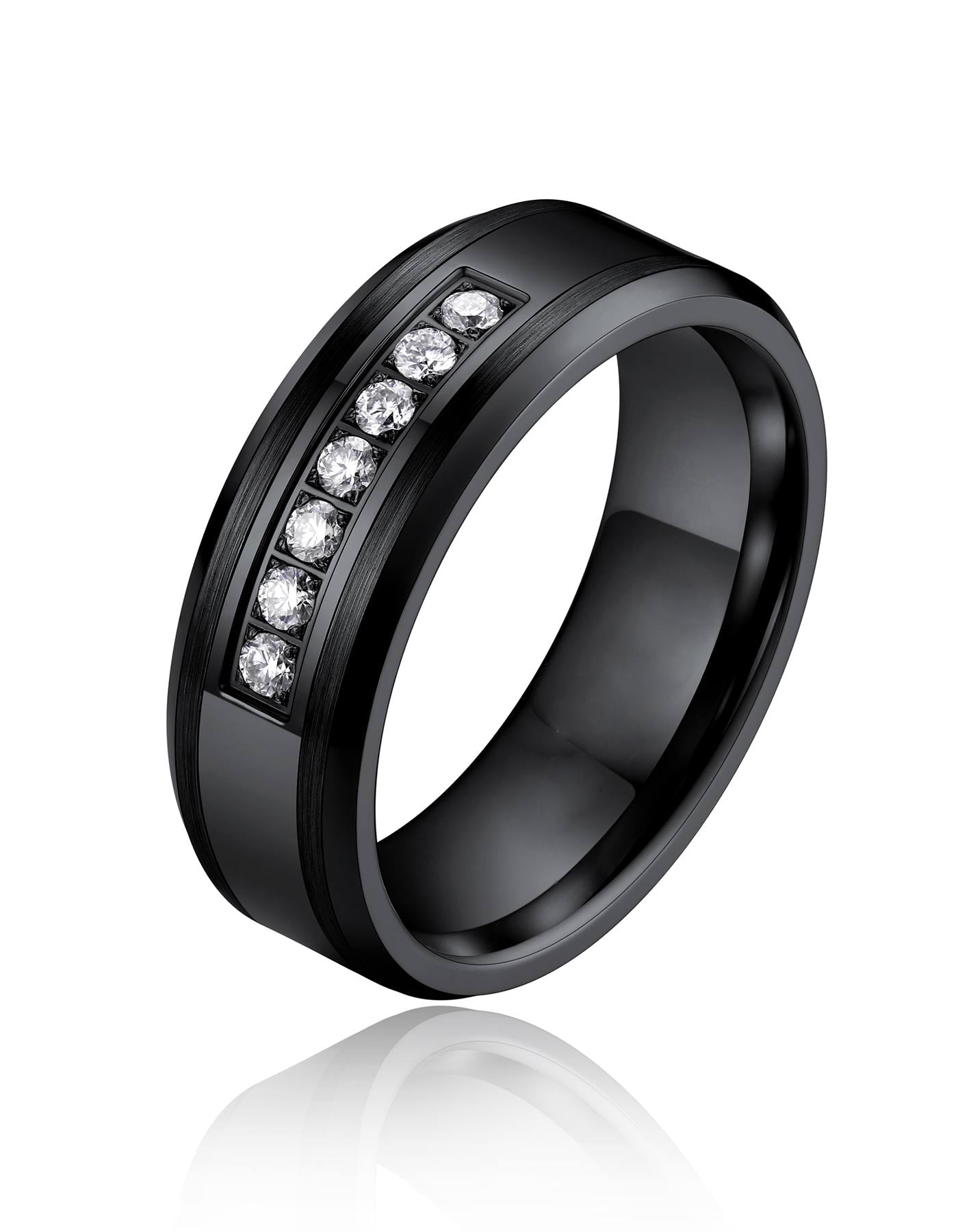 Moissanite Tungsten Carbide Wedding Band Ring For Men Women