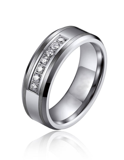 Moissanite Tungsten Carbide Wedding Band Ring For Men Women